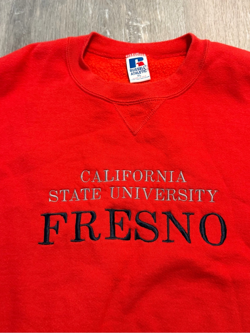 Russell Athletic Red Fresno California State University Sweatshirt Mens XL